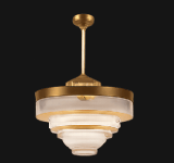 Layered brass pendant chandelier
